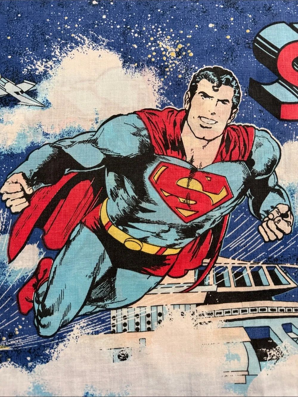 Set of 2 ~ VINTAGE 1978 DC Comics Inc. Superman Bedding Standard Pillow Cases